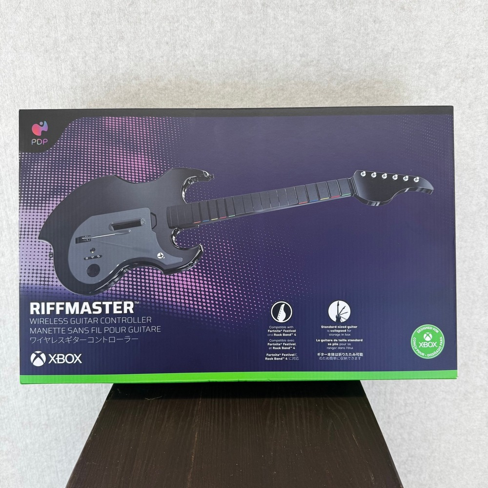 PDP Riffmaster Wireless Guitar Controller for Xbox X|S Xbox One Black NEW